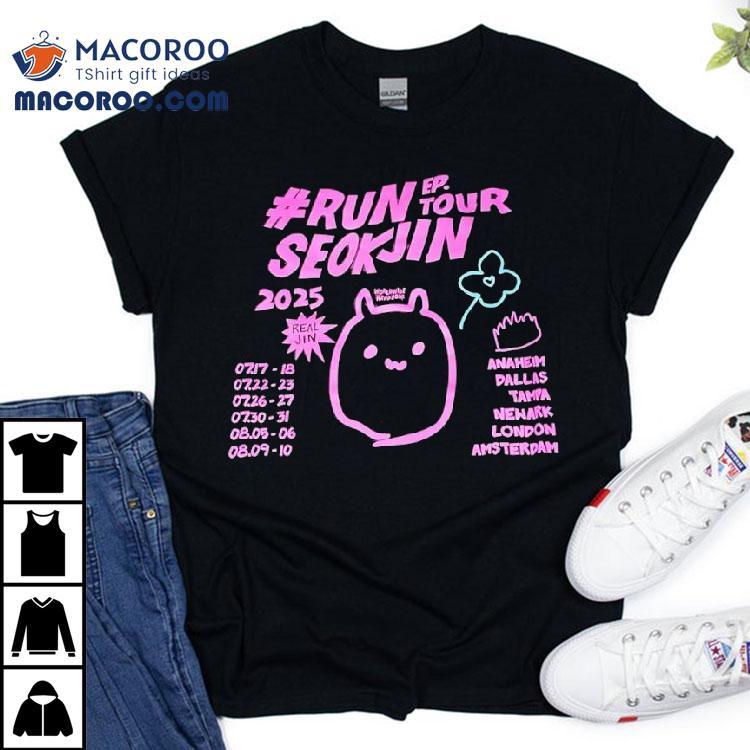 RUN SEOKJIN 公式 Tシャツ a顔Tシャツ Run Seokjin Ep Tour 2025 World Wide Handsome Shirt – abcti