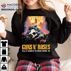 ミュージシャン Guns N' Roses 2025 Grey Skulls T-Shirt Guns n' Roses Wacken Open Air 2025 skull roster shirt