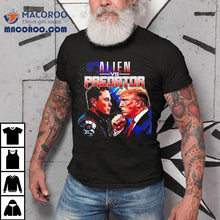 Load image into Gallery viewer, Elon Musk Vs Donald Trump As Alien Vs Predator Shirt