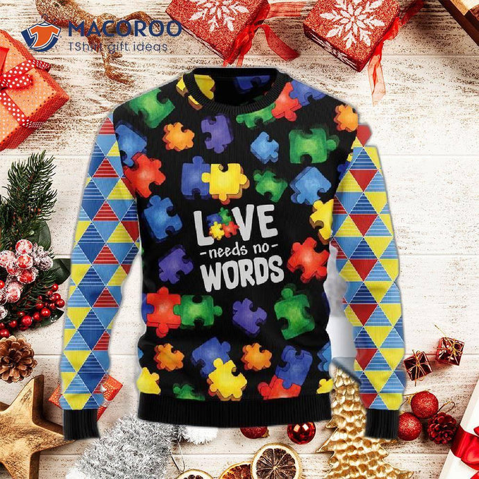 Autism Love Ugly Christmas Sweater