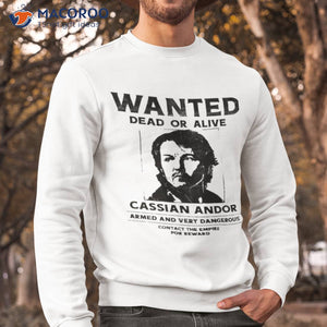 Clinton Yates Wearing Wanted Dead Or Alive Cassian Andor Shirt