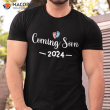 Load image into Gallery viewer, Funny Pregnancy Coming Soon 2024 Gender Reveal Baby Shower Shirt