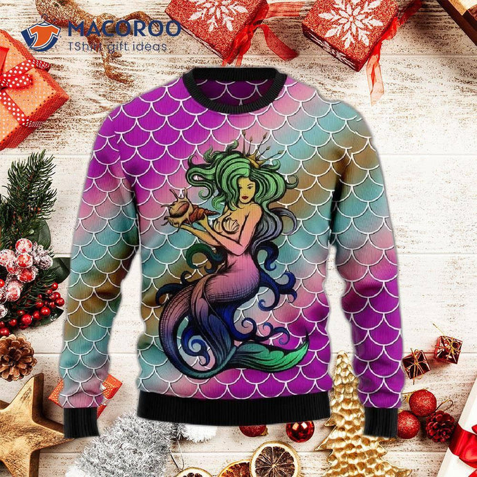 Mermaid Ugly Christmas Sweater